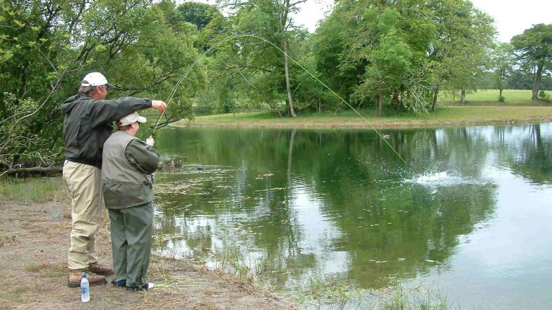 Fly casting fishing lessons