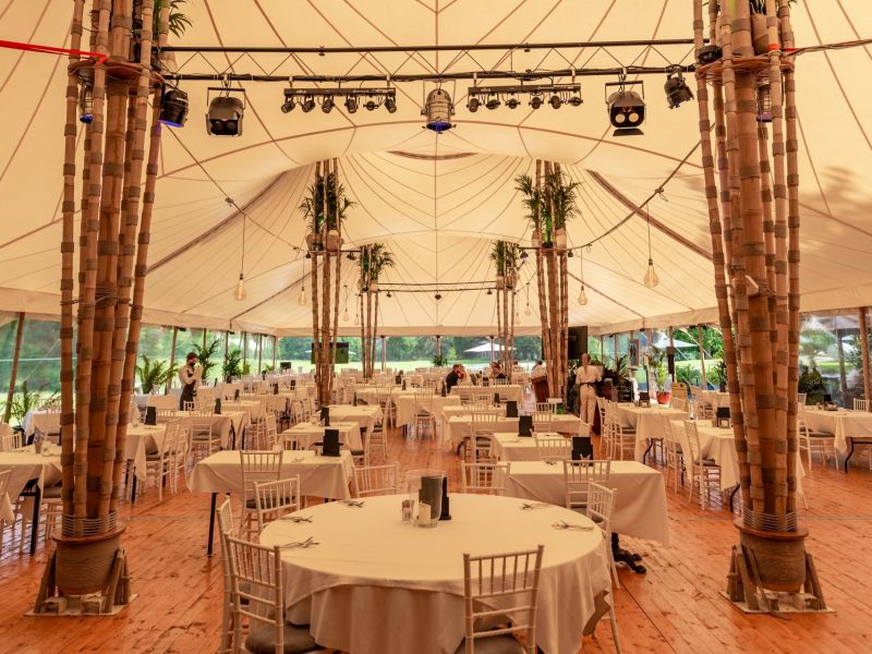 Bamboo Tent Interior